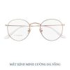 Gọng kính tròn kim loại nam nữ phong cách Vintage siêu bền