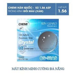 Tròng kính đổi màu khói chống tia UV400 chính hãng